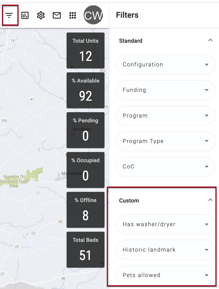 Configuring the INVENTORY Dashboard