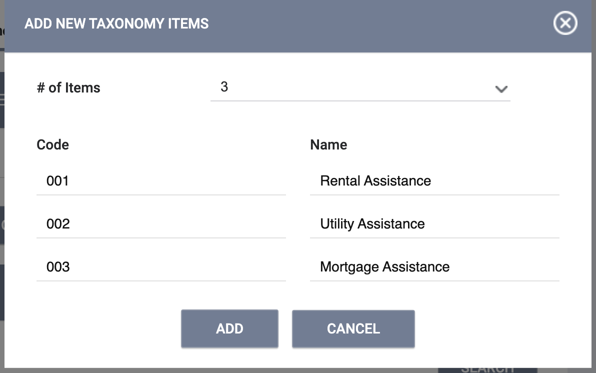 System Variables: Service Taxonomy