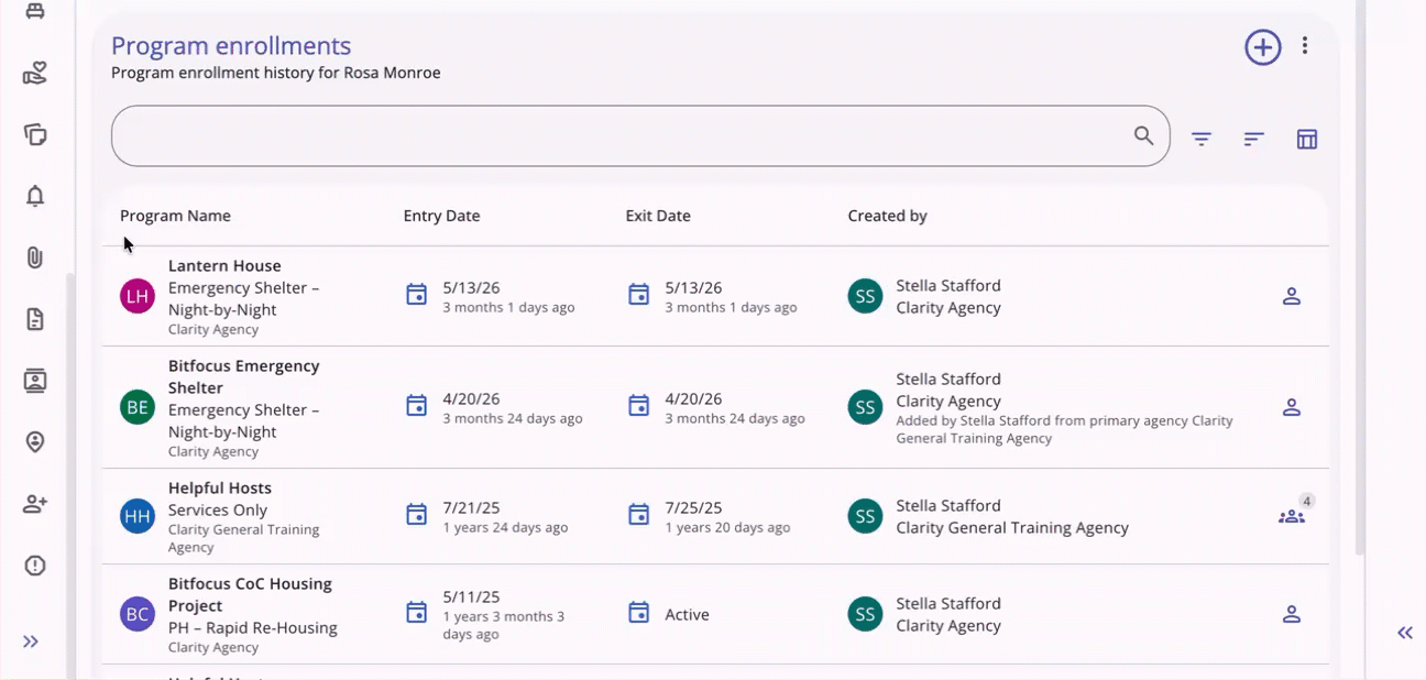 A gif showing how to add additional fields using a column selector which enables the expand icon