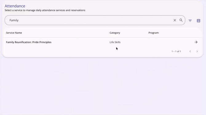 A gif showing how to open the Reservations Slots view