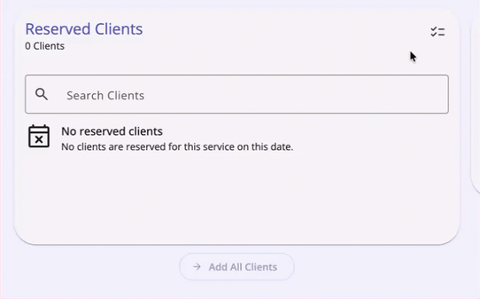 A gif showing the multi-select mode in the Reservations View