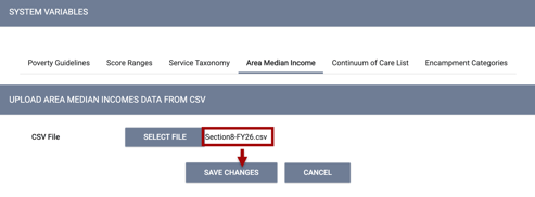 AMI Save Changes