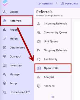 Accessing Open Units