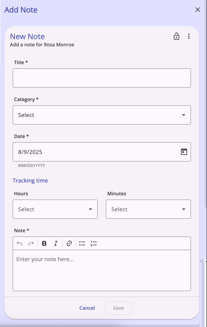 How Do I Create Client Notes? (New Clarity Interface)