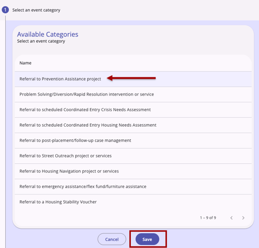 Add a CE Event Modal_Available Categories