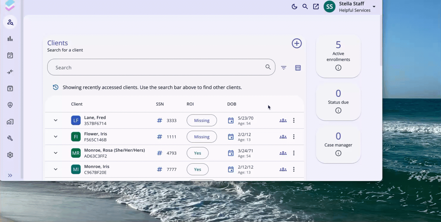 How Do I Search for a Client? (New Clarity Interface)