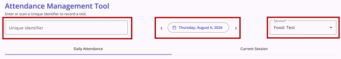 Attendance Management Tool showing the Tools Row
