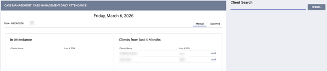 Attendance_Client List_Add