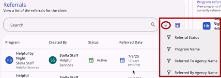 Referrals List Filter.July25