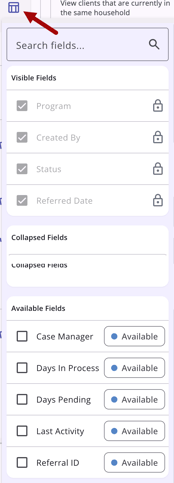 Referrals List.Column Selector.July25