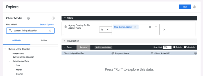 Builing look in Client Model in Explore