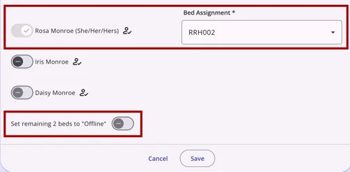 CQ Household Reassignment Set Remaining Units toggle