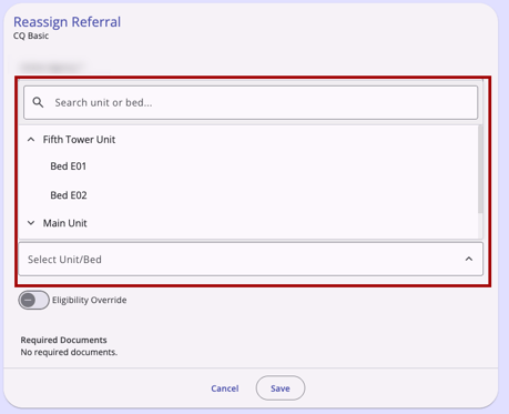 CQ Reassign_Hierarchy Select Fields