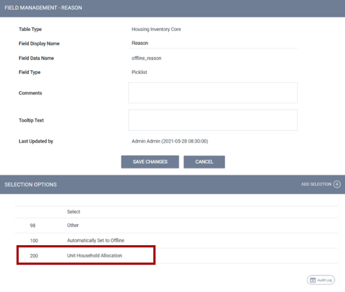 CQ Reassign_Housing Inventory Core Field