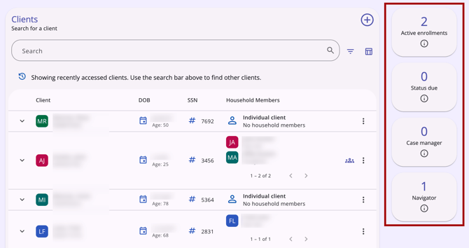 Caseload Management Widget