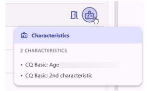 Characteristic Icon with Popover behavior