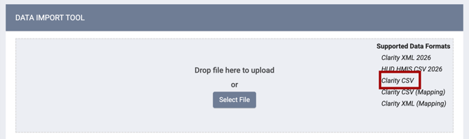 Clarity CSV Visibility on DIT