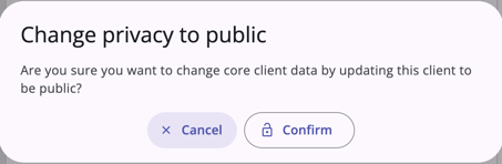 Privacy.Change to public
