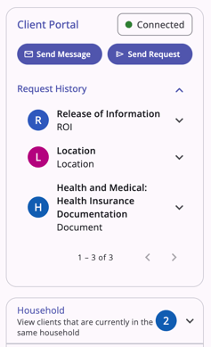 Client Portal card example