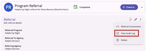 Client Referrals_Audit Log