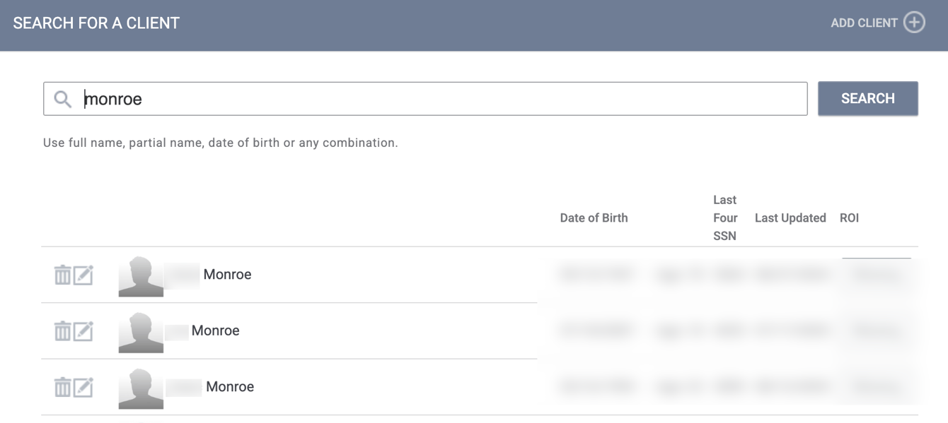 Client Finder How Do I Search for a Client?