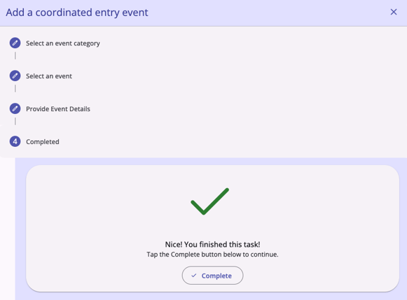 Complete the CE Event