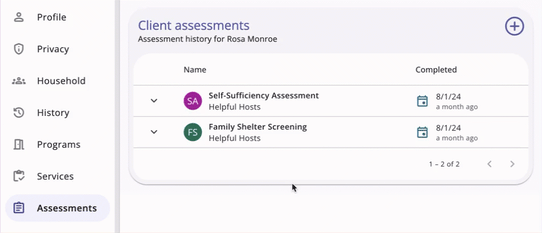 Completing an assessment.4