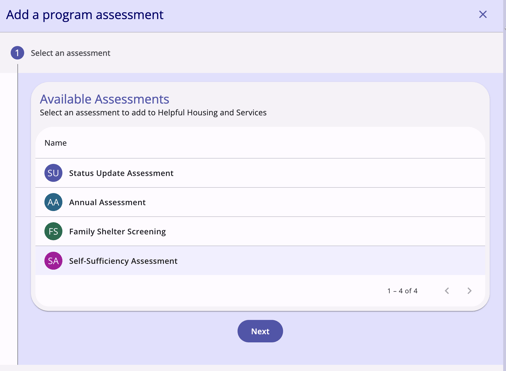 Completing an assessment.7