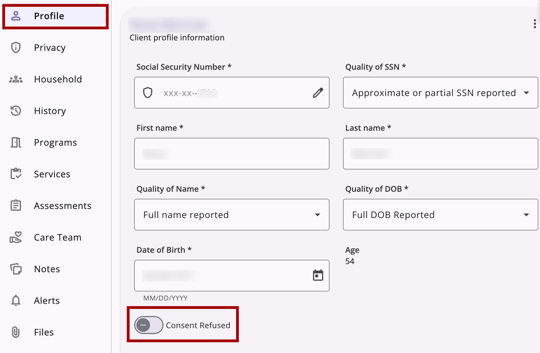 Consent Refused_Existing profile