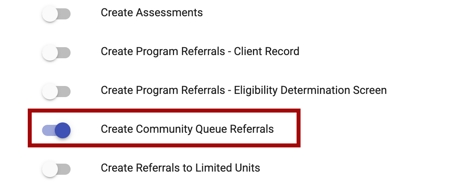Create Community Queue Referrals Access Right