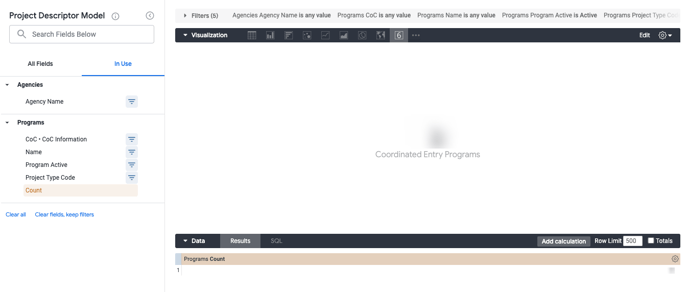 CE Configuration - Coordinated Entry Programs Count