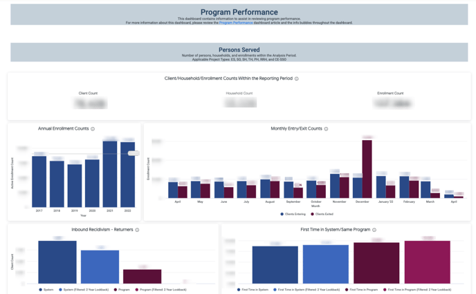 Program Performance - Persons Served Section