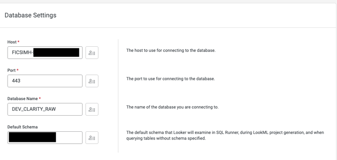 Database Settings