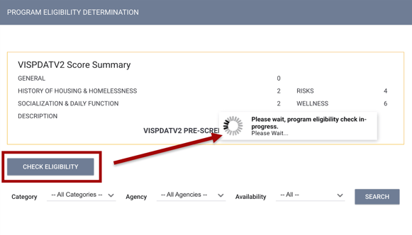 Eligibility Determination.Check Eligibility Message