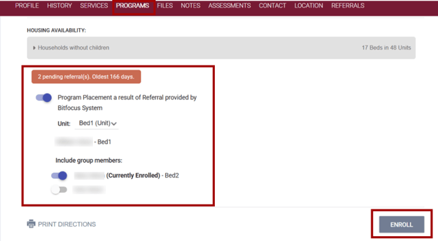 Enrollment from Referral