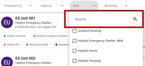 Inventory Filter Search feature