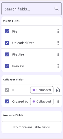 Client Files_Column Selector
