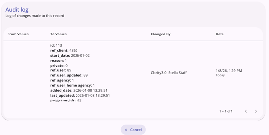 Program Restrictions_Audit Log Details