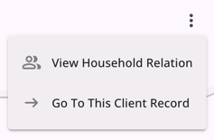 Group Tab Action Menu Selections