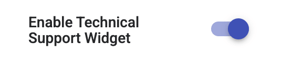 Help & Support chat widget setting in Setup > Settings