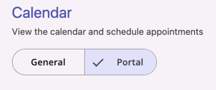 Calendar Portal View