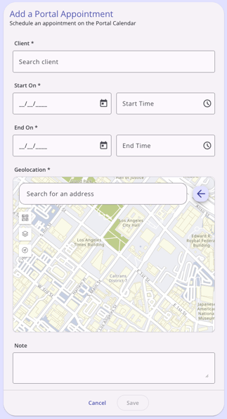 Add Portal Appointment