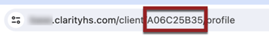 UID shown on the URL