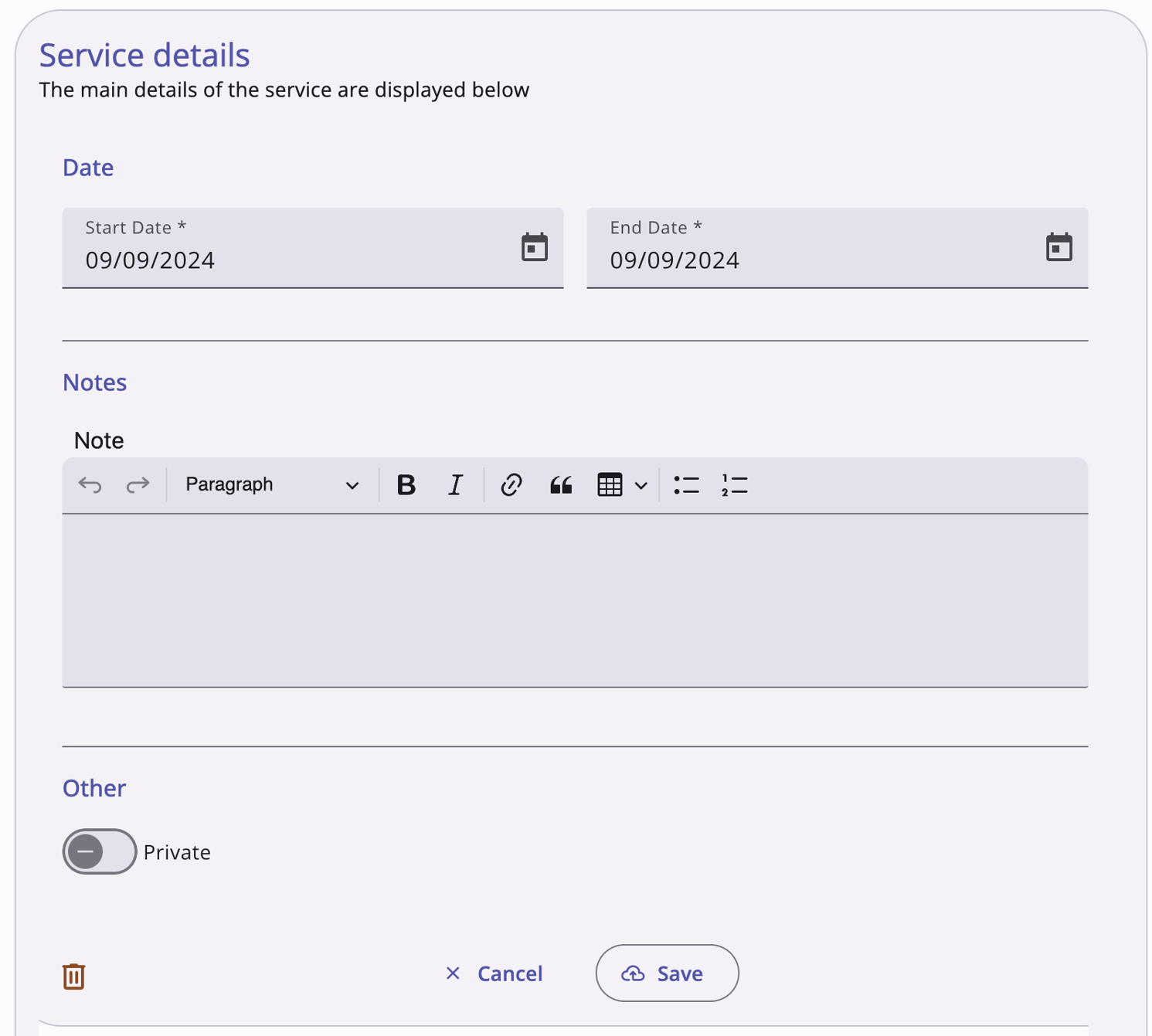 Recording and Editing Service Items in the Client Record (New Clarity ...