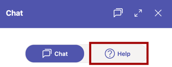 Help Option showing in the chat history