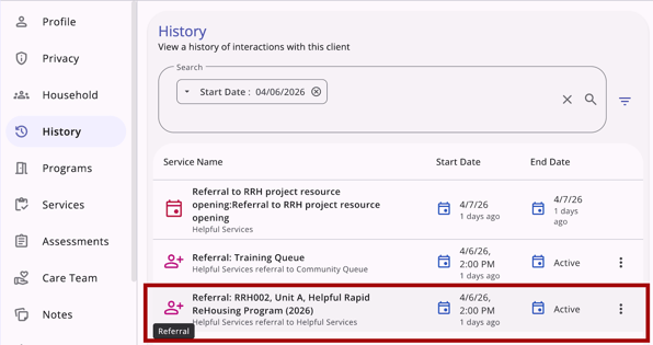Household Referral.HOH