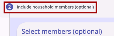 Include household members optional step