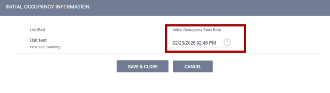 Initial Occupancy Field