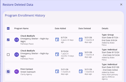 Restore Deleted Data