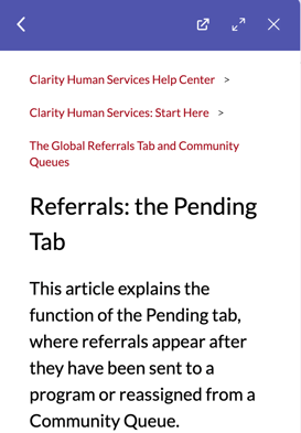 Knowledge Base article shown in chat widget